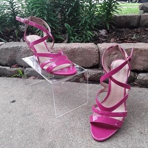J Crew Marci Patent Leather Wedge Sandals 9